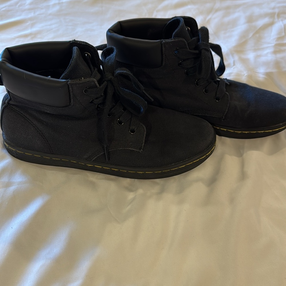 DR MARTENS Light Weight Maelly Black Canvas Boots Women's US Size 9 Doc Marten